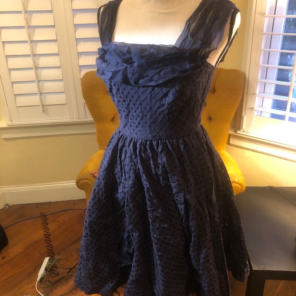 Anthropologie girls from savoy Peggy sue navy sz6 - Picture 4 of 10